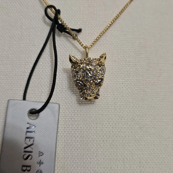 Alexis Bittar Striking Gold Panther Pendant Necklace - Picture 2 of 7